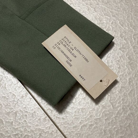 JON Tagia pret-a-porter vintage army green zip up blazer wool Sz 10 - Picture 14 of 16